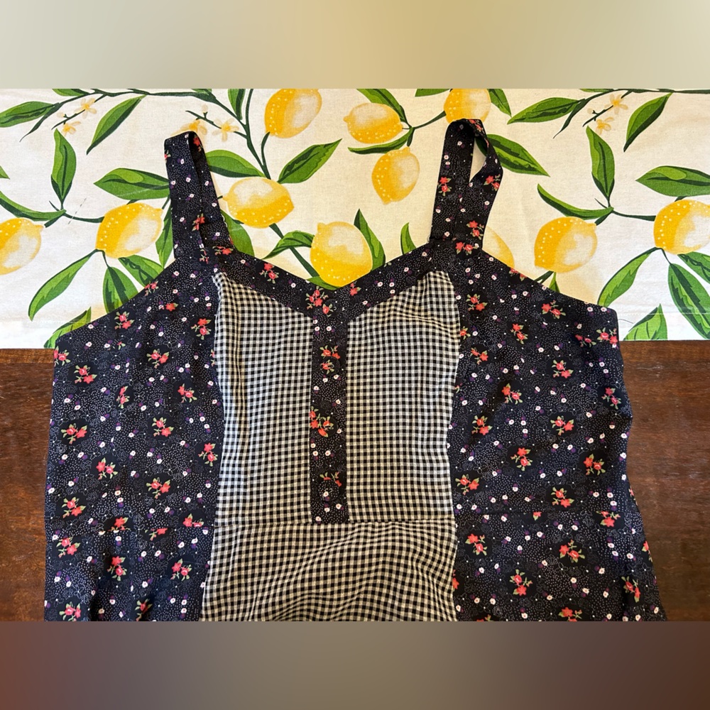 ModCloth mixed print midi sundress 2x